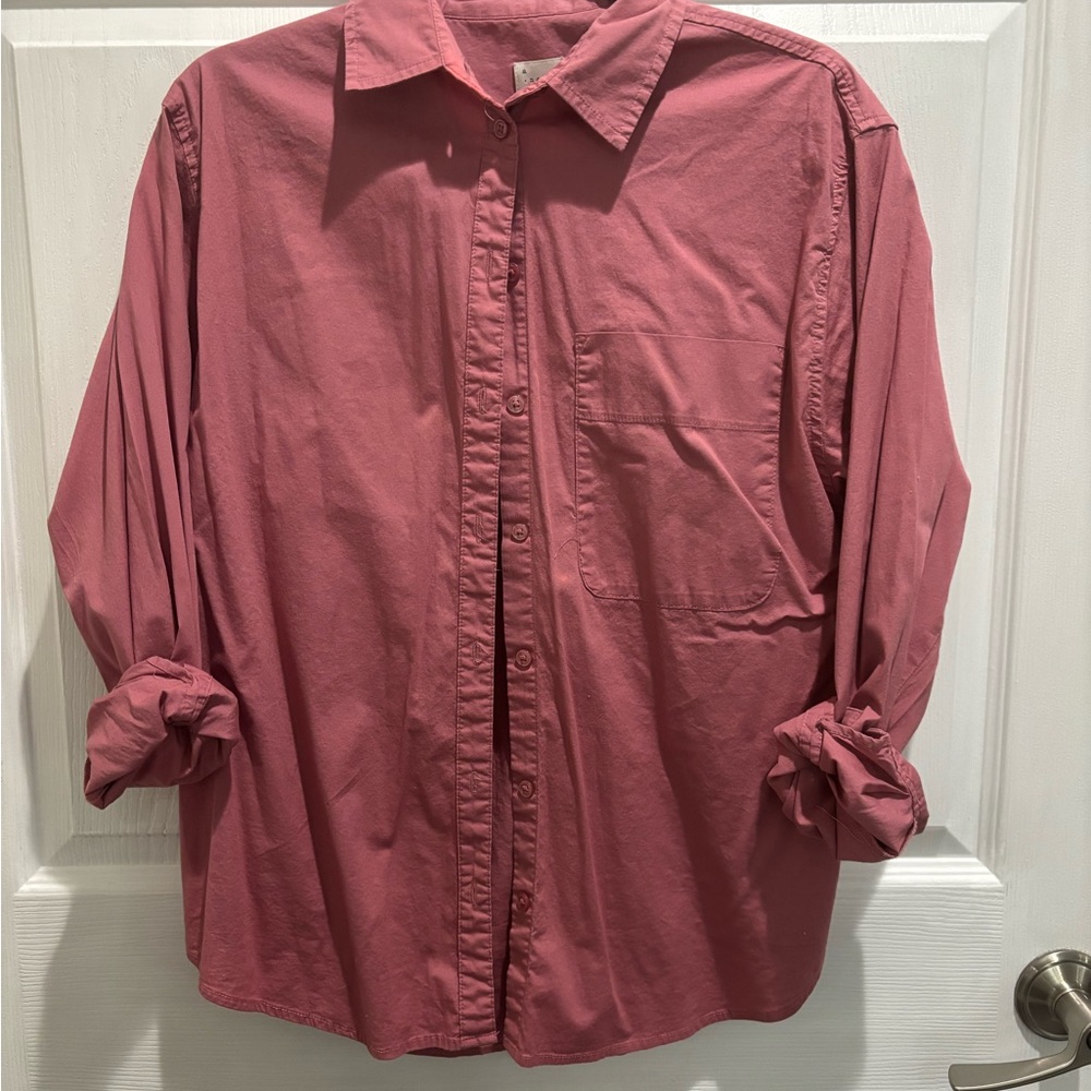 Women’s Pink Button-Down Shirt